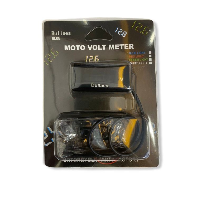 Volt Meter Motor &amp; Vol Meter Aki Digital Alat Pengukur Aki Motor Led WaterProof