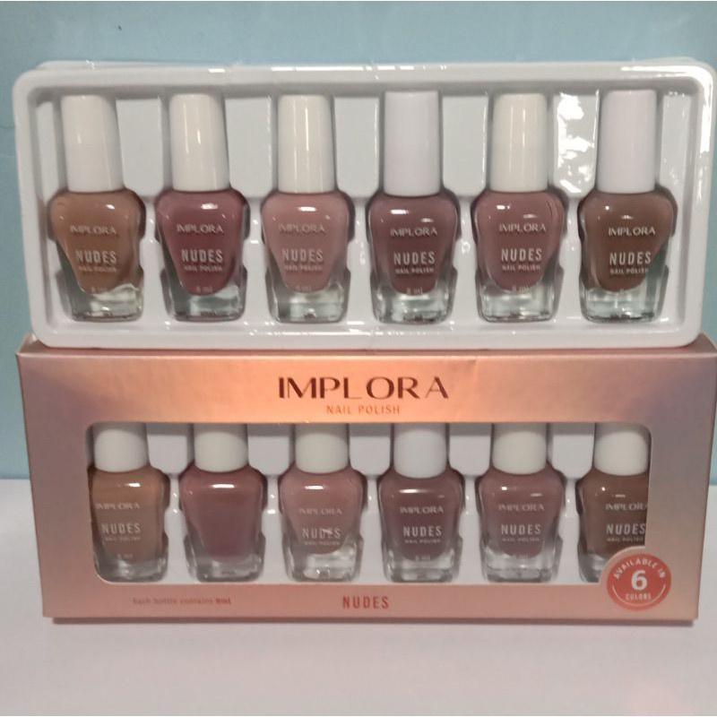 KUTEK NAIL POLISH IMPLORA NUDES DIJUAL PERBOX (6PCS)