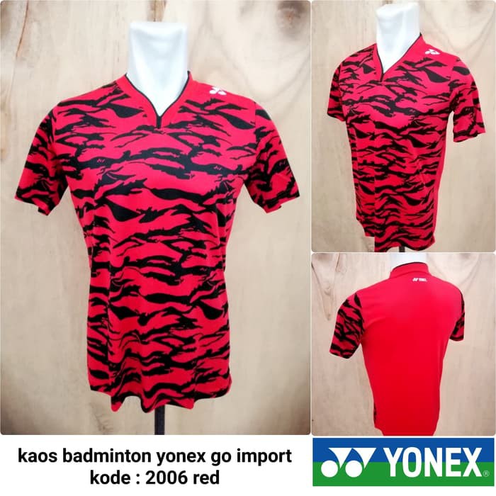 Baju kaos badminton Yonex 2006 RED jersey badminton yonex import