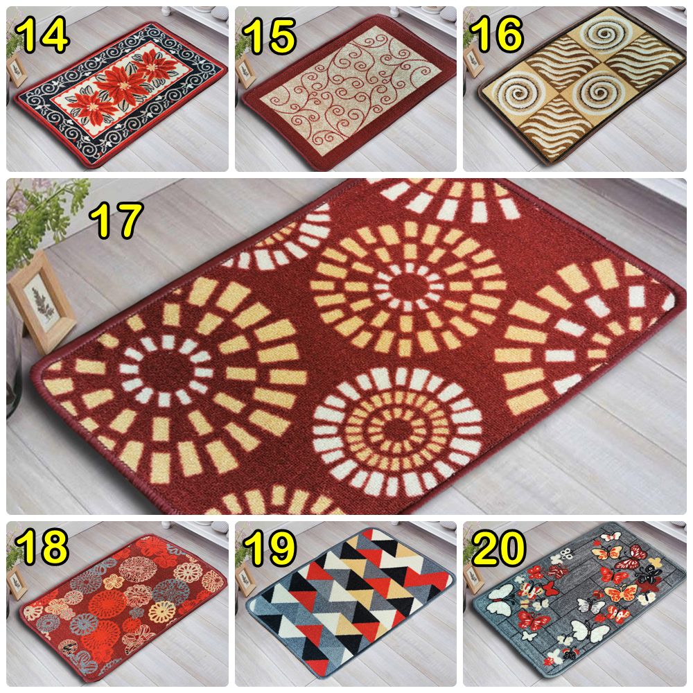 VL - COD MURAH KOREAN STRIPED MAT / KESET RUMAH KAKI DAPUR PINTU KAMAR - ANTI SLIP UK 40 X 60