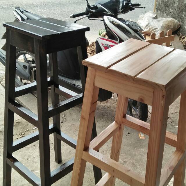 Steger bangku tinggi kayu seebaguna murah
