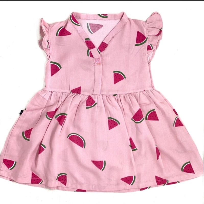 Dress Rayon Anak Bayi Perempuan / Dress Rayon Bayi / Daster Bayi / Daster Anak Perempuan / Dress Anak Termurah / Dress Bayi Termurah / Baju Bayi Terlaris / Baju Anak Terlaris / Pakaian Anak Murah / Pakaian Bayi Murah-Watermelon 🍉