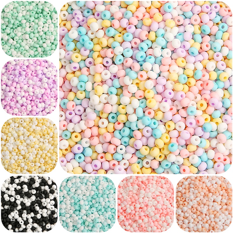 660pcs / Lot Manik-Manik Kaca Ukuran 3mm Untuk Membuat Perhiasan Anting Gelang Dan Kalung