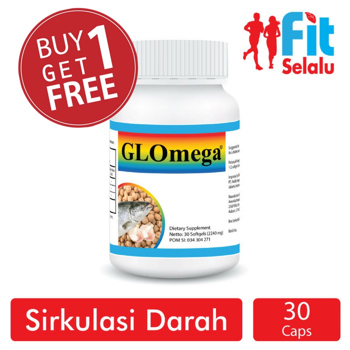 Original Product>> Glomega Lifepharm, Suplemen Jantung, Otak, Mata Sehat,30 Softgel Promo 