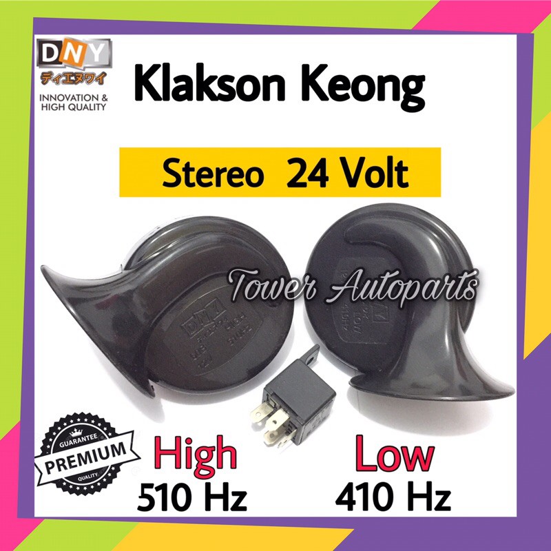 Klakson Keong Untuk Mobil Dan Motor 12 Volt &amp; Truk 24 Volt Kualitas Premium (Sepasang)