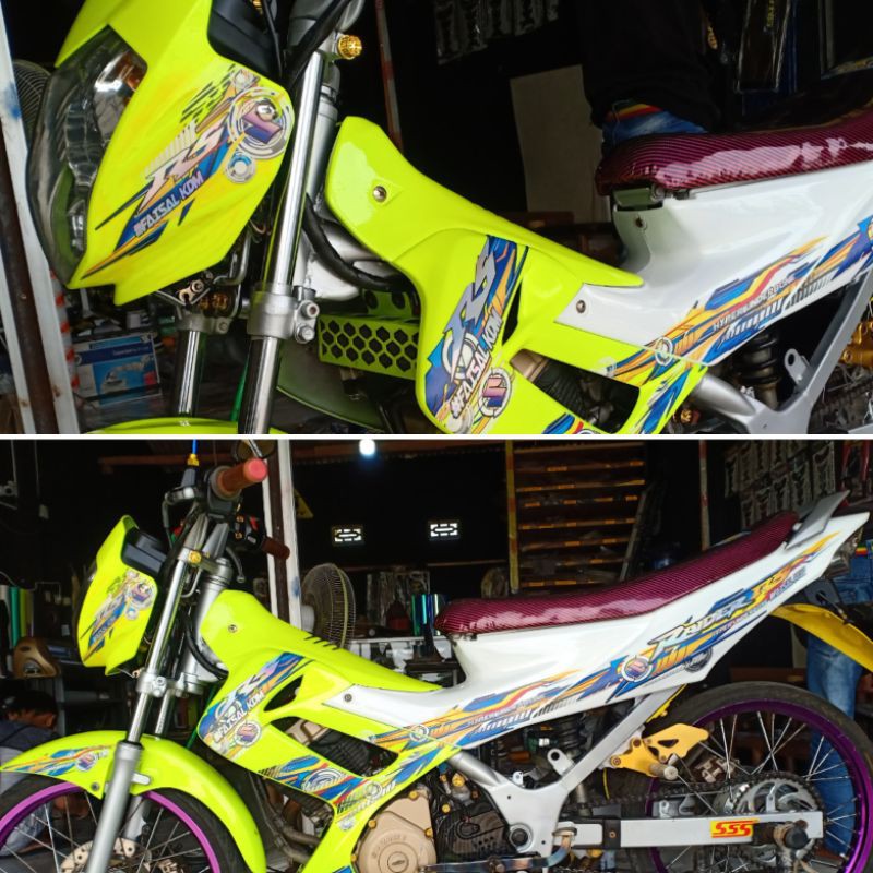 STRIPING SATRIA FU BARONG ENGKEL TRANSPARAN