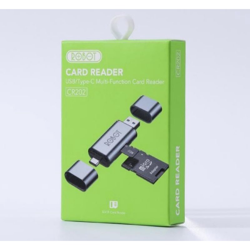 Robot CR202 Card Reader 2 in 1 Usb 3.0 , Type C , MicroSD