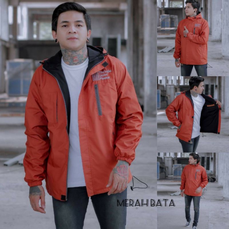 JAKET PARASUT PENDAKI GUNUNG WATERPROOF CEWEK & COWOK BISA PAKAI OUTERWEAR UNISEX MODEREN KEKINIAN