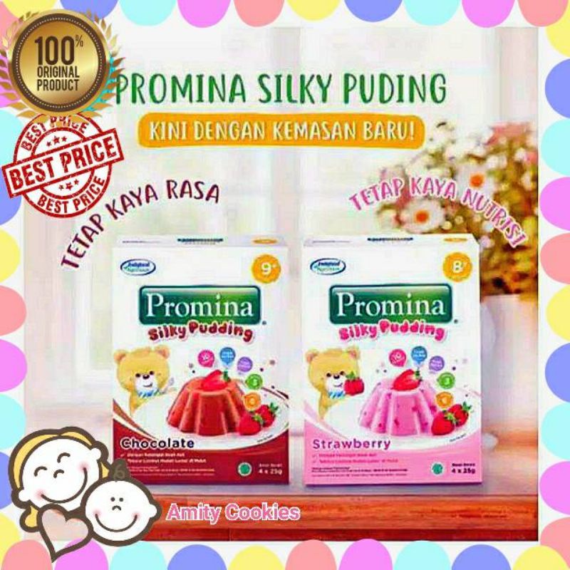 Promina Silky Pudding Bayi Makanan Cemilan Baby Anak Bergizi rasa COKELAT Strawberry Pudding Promina