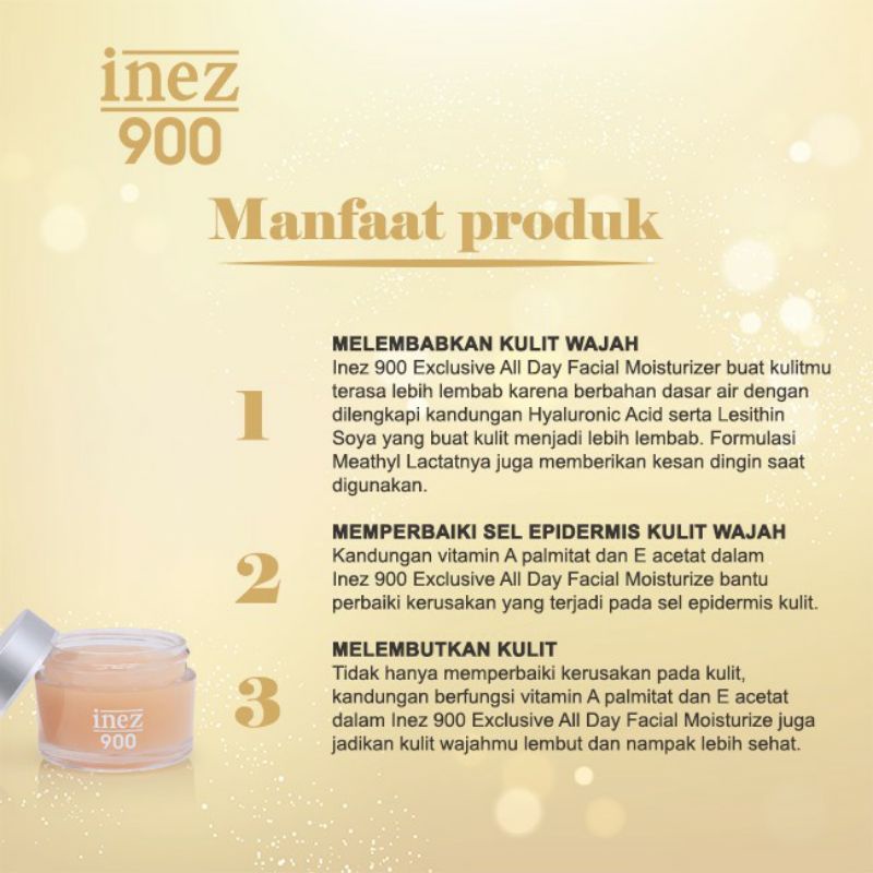 INEZ 900 Exclusive All Day Facial Moisturizer / Pelembab Wajah