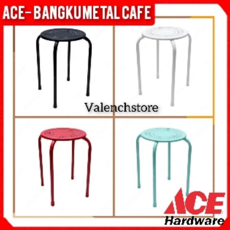 Ready Stock Kursi Cafe Bulat Minimalis Full Besi / Kursi Tamu / Bangku Metal Minimalis Serbaguna / K