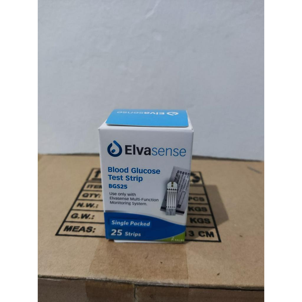 Strip Alat Cek Gula Darah Elvasense 3in1 / Strip Glucose GLU