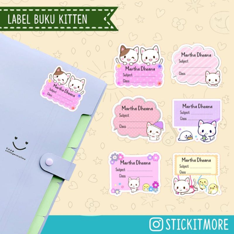 

Label Buku Kitten