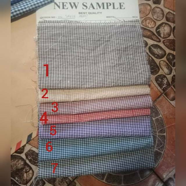 Kain motif Kotak kotak 2mm P 50xL150