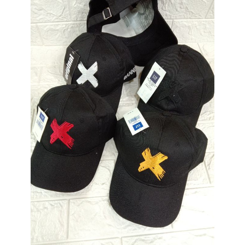 New model topi baseball bordir X pria&wanita/topi baseball bordir simpel/New Model topi baseball X