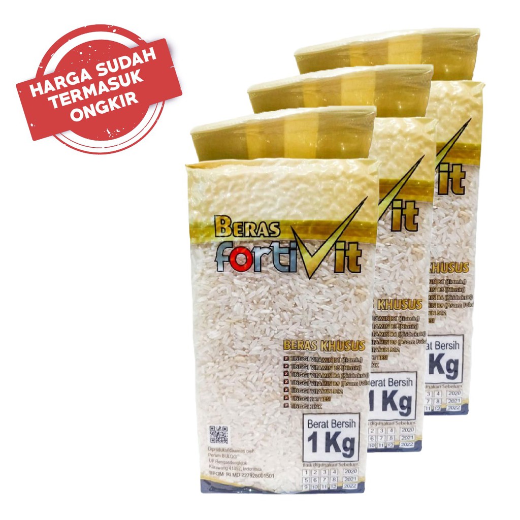 Beras Fortivit 3kg Harga Ongkir Indonesia