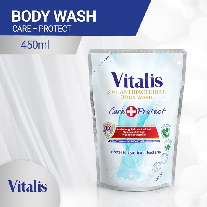 Vitalis Body Wash Care & Protect Anti Baacterial 450ml