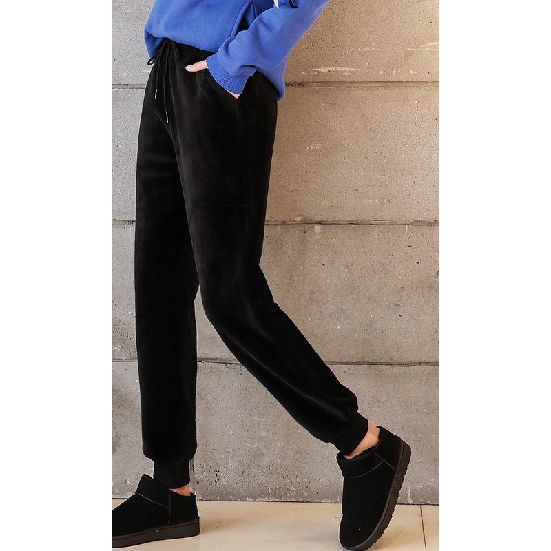 Korea Woman Soft Fleece Thick Winter Pants Premium ( Celana Hangat Wanita Bulu Halus )