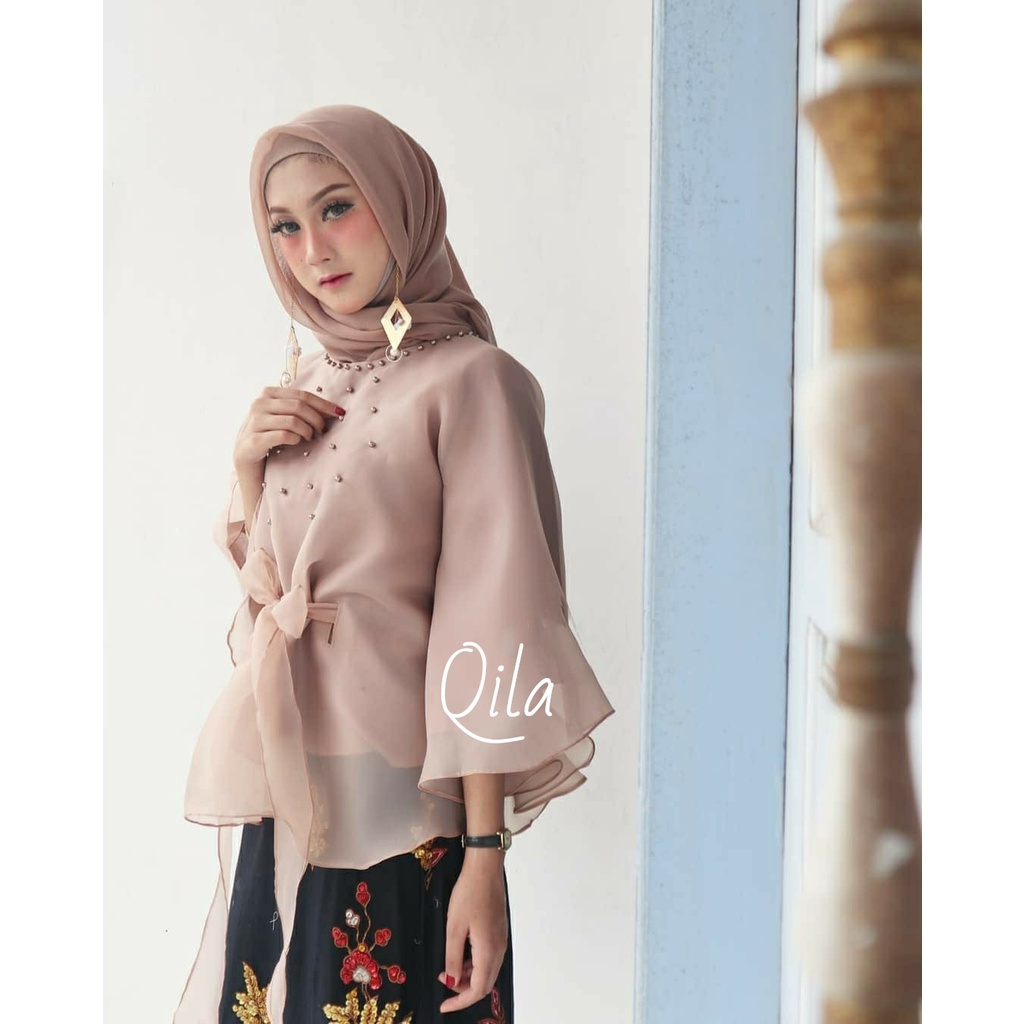 Qila Blouse Organza Kebaya Kondangan Outfit