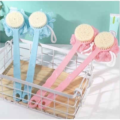 [ OBJ ] Sikat Punggung Shower Puff Mandi 2in1