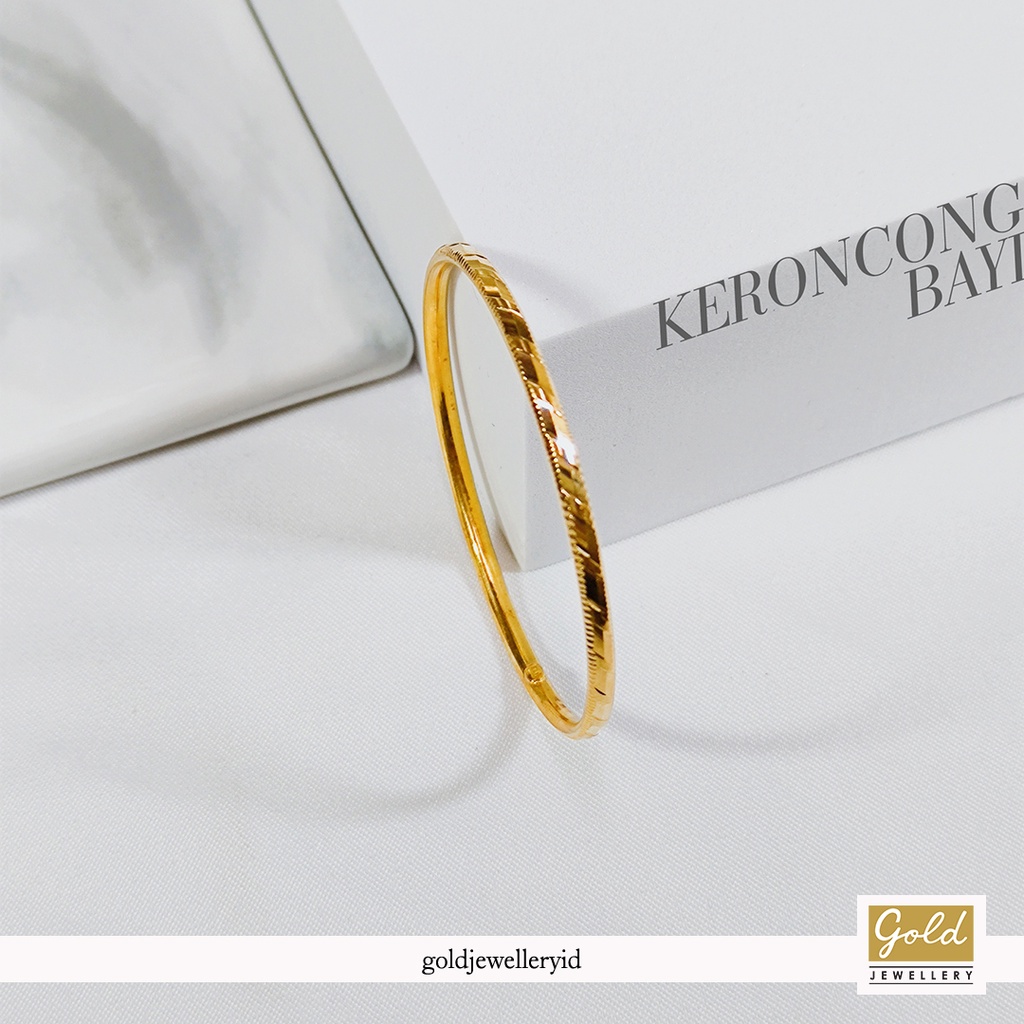 Gelang bayi emas kuning 700 16k - keroncong single