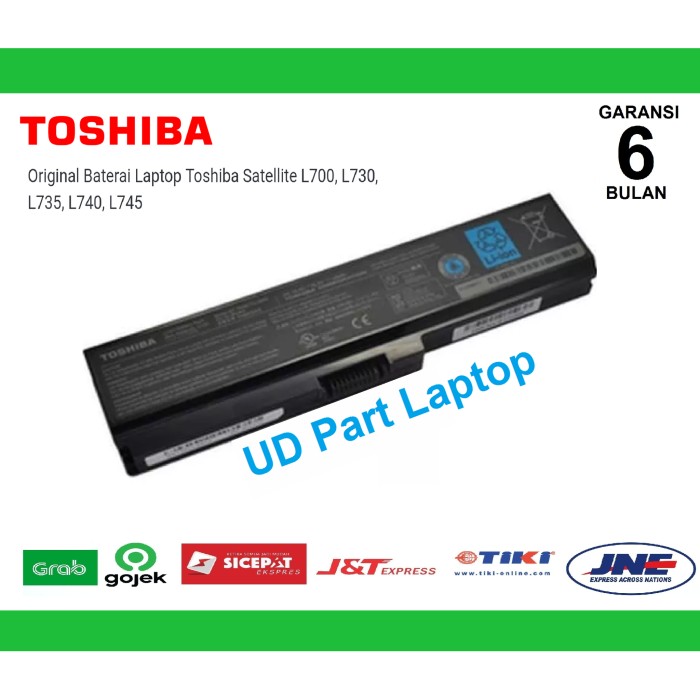 Original Baterai Laptop Toshiba Satellite L700, L730, L735, L740, L745