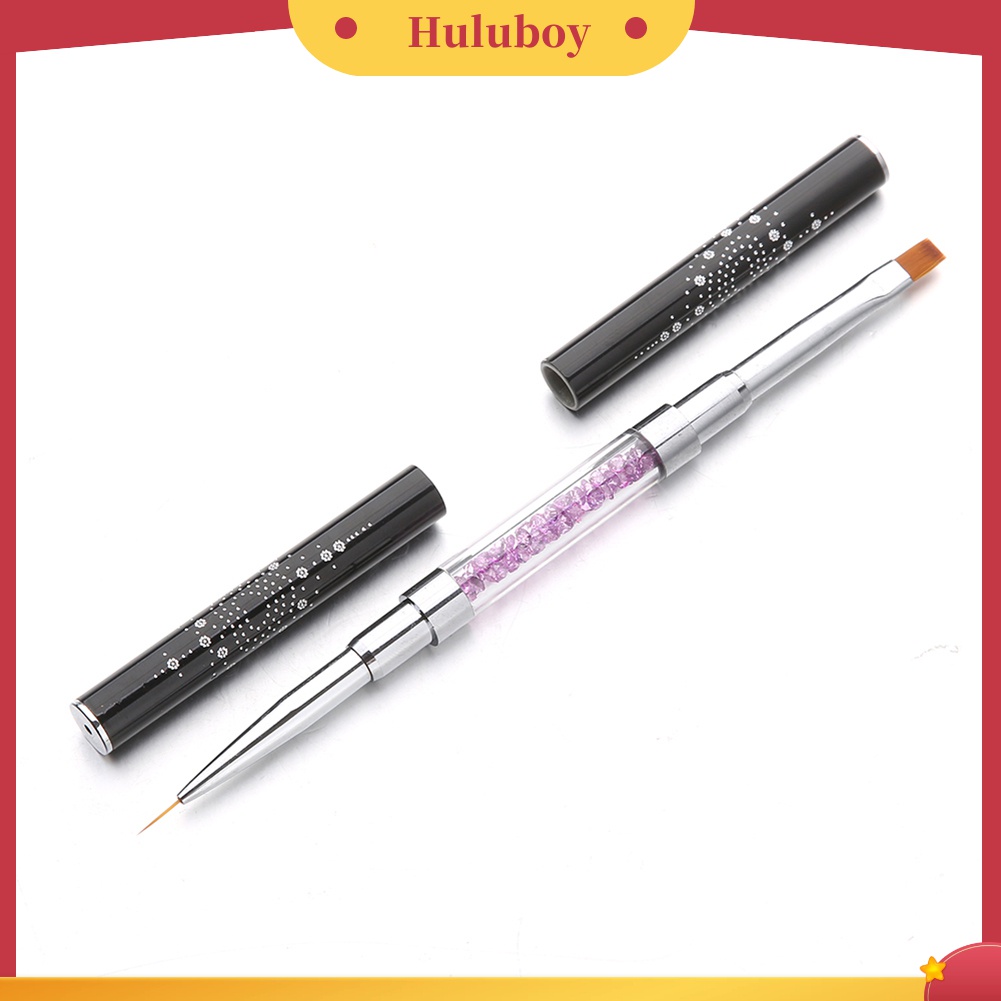 Huluboy Huluboy♡ Pen Brush Nail Art UV Gel Dua Sisi Untuk Menggambar / Melukis Garis