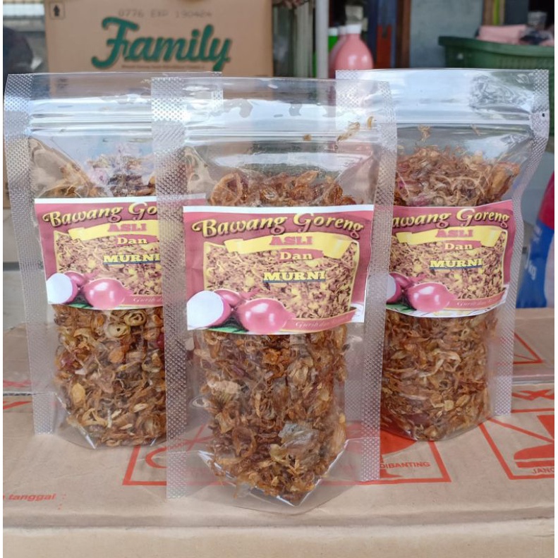 

Bawang goreng murni tanpa tepung / Bawang goreng murni 50gr