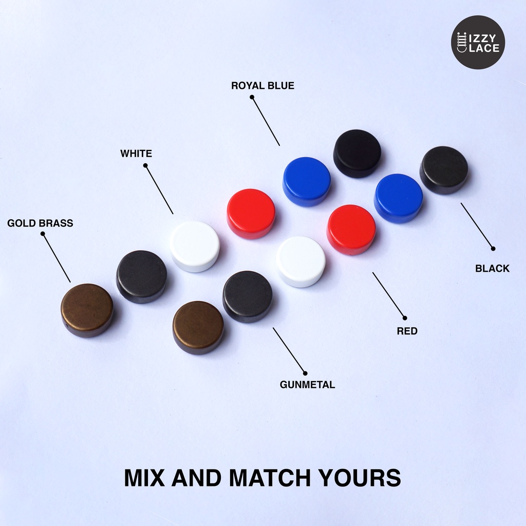 Stud only - untuk tali sepatu elastis model Stud laces / kancing