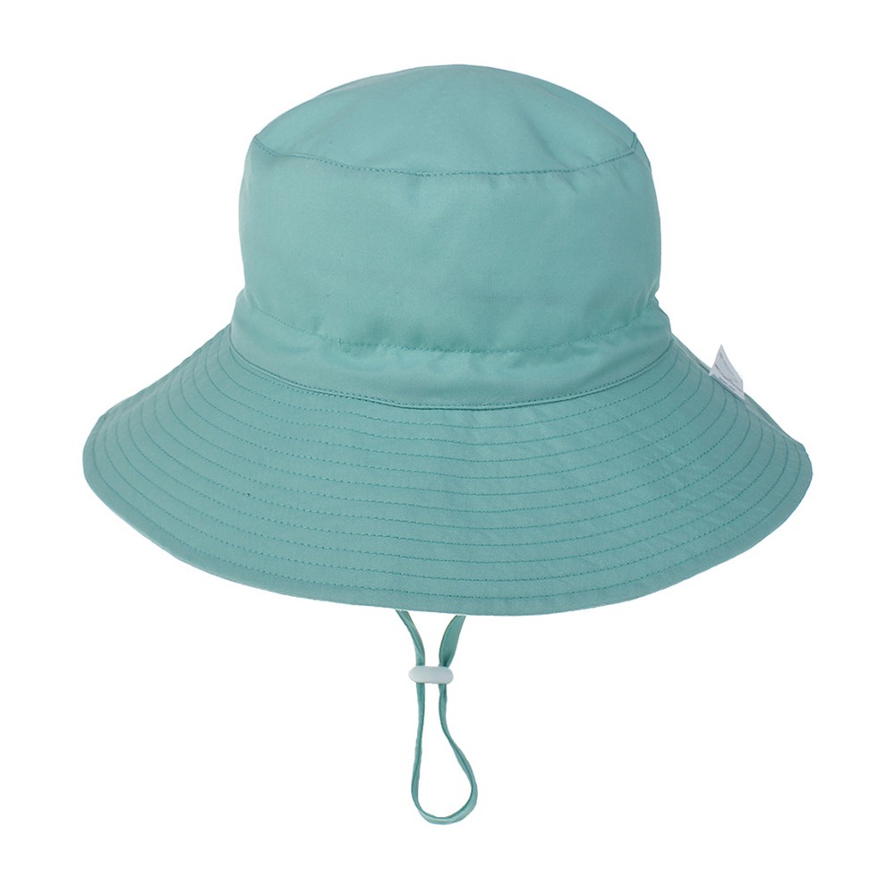 Topi Bucket Besar Warna Biru/Hijau Untuk Anak/Pantai/Musim