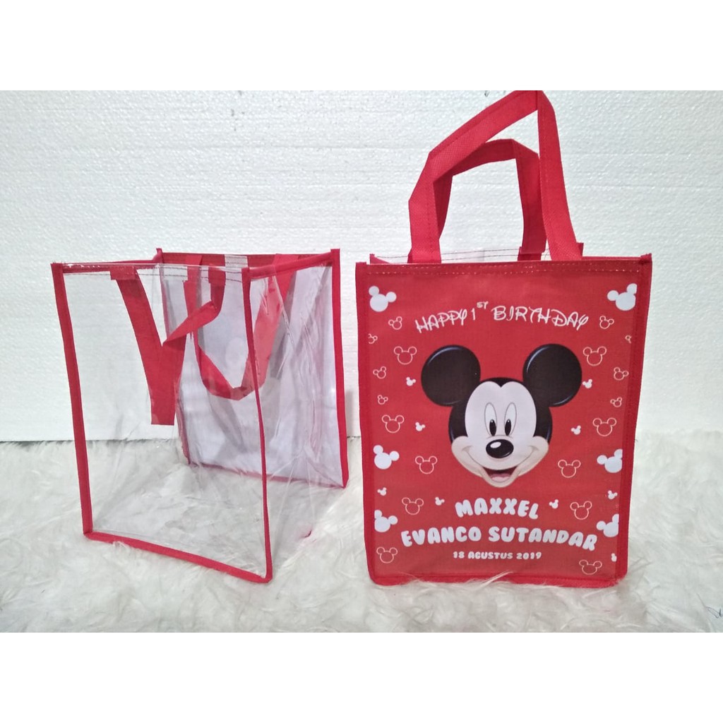 

TAS FP Full MIKA 0.2 uk 23x23 CUSTOM FREE DESAIN Souvenir ulang tahun anakgoodie bag ultah Anak MURAH