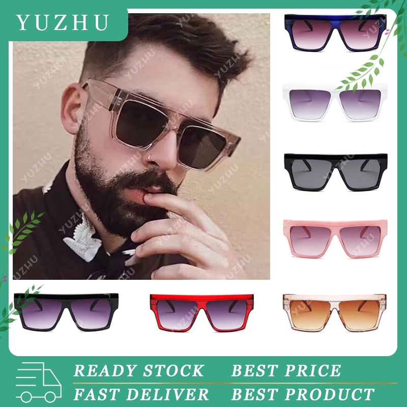 (YUZHU) Ready Stock Kacamata Wanita Fashion Trend  Frame Besar Kacamata Hitam