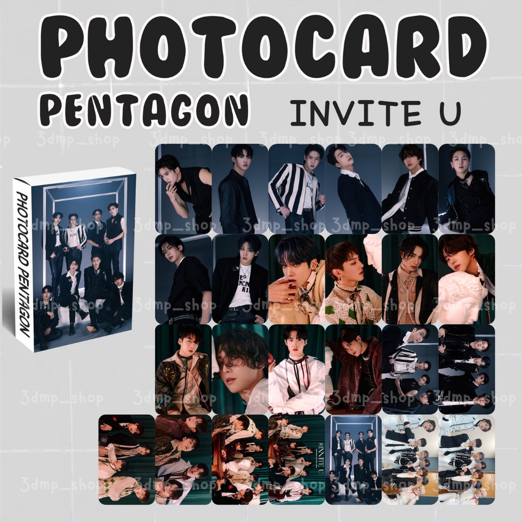 [25 lembar] Photocard Lomocard Photo Lomo Card Pentagon Invite u love and take