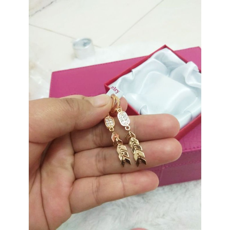 Medan Termurah/Anting diamond rhodium premium import