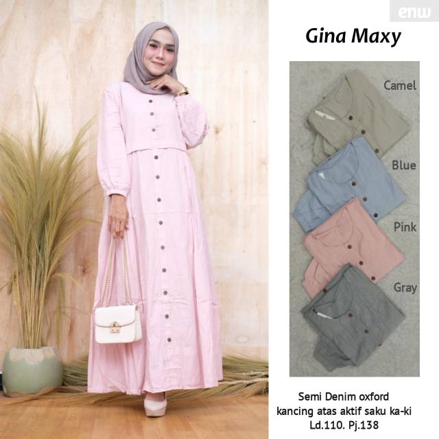 Gamis Murah/Gamis Polos/Gamis Gina Maxy