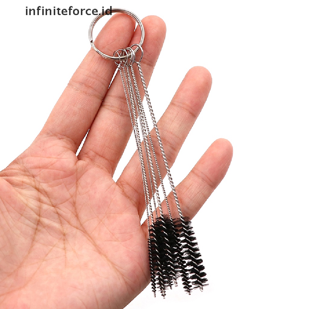 (Infiniteforce.Id) 7pcs / Set Sikat Pembersih Lubang Jarum Mesin Tato