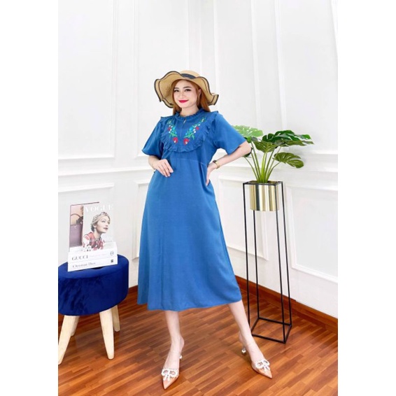 Casual Dress/Korean Dress style/Gaun Casual/Vintage Dress