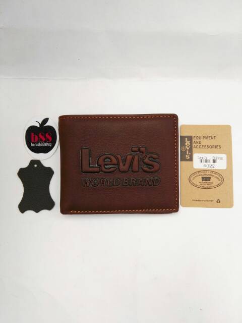 COD Dompet Kulit Pria Super Premium 3 Dimensi Levis 5022 New Dompet Import