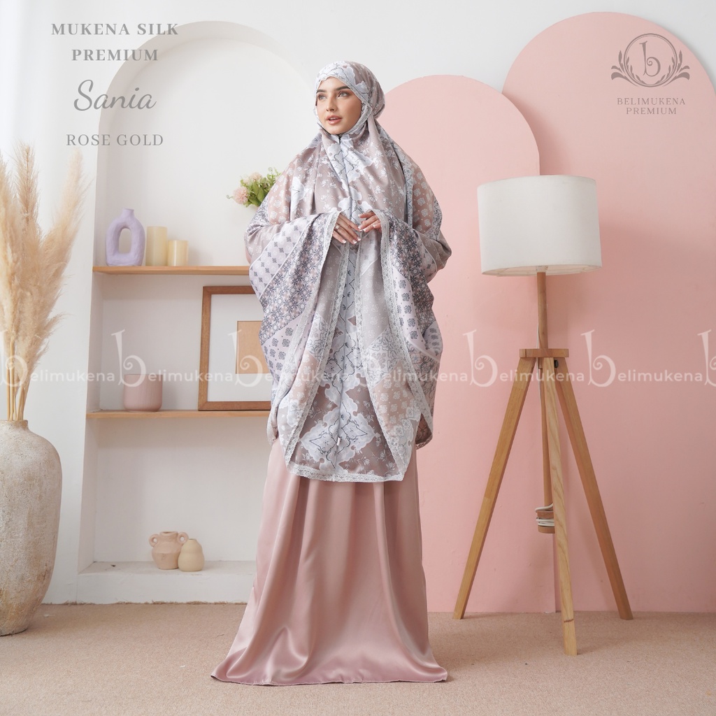 Mukena Silk Premium 2in1 Sania Set Sajadah