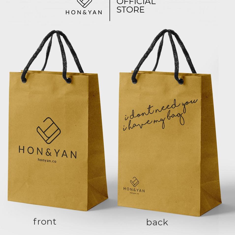 

ダ HONYAN Paper Bag Gift Tebal Hon&Yan Tas Kertas Kado Hadiah Terjangkau