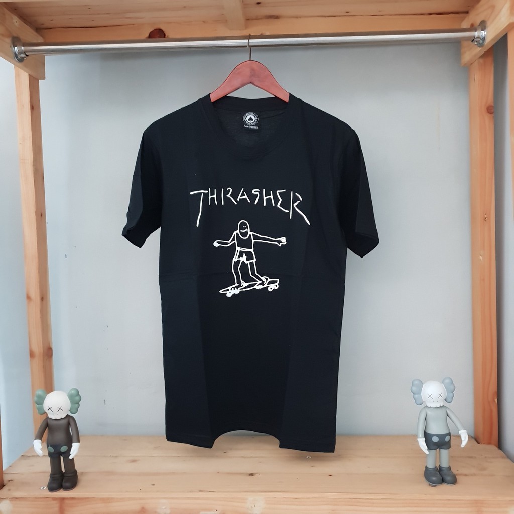 KAOS THRASHER SKATE HITAM