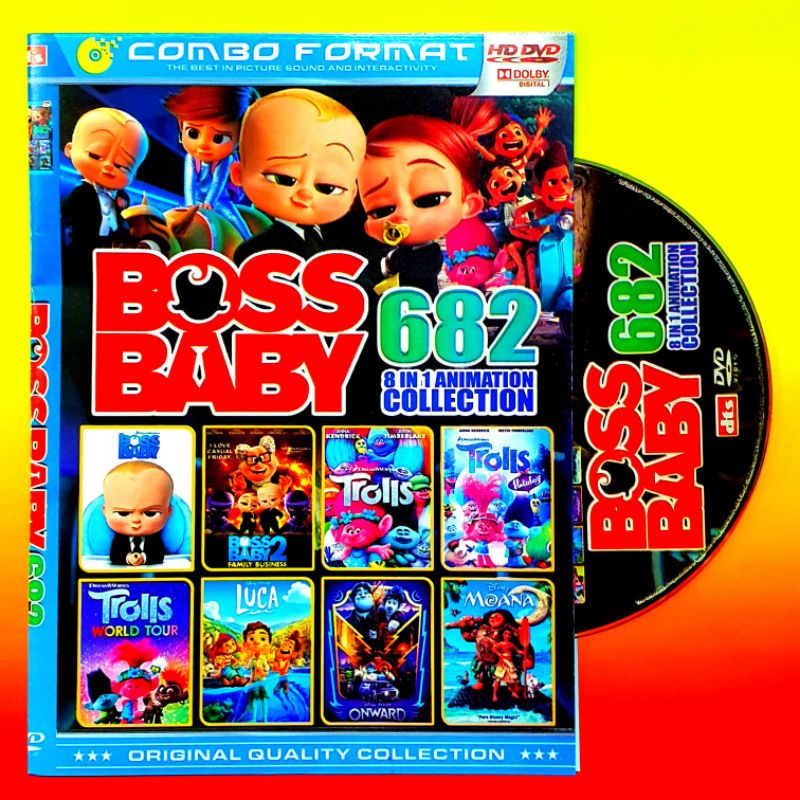KOLEKSI 8 FILM CARTOON BOXOFFICE TERBARU BOSS BABY-TROLLS-LUCA-MOANA-ONWARD-FILM ANAK KARTUN BARU