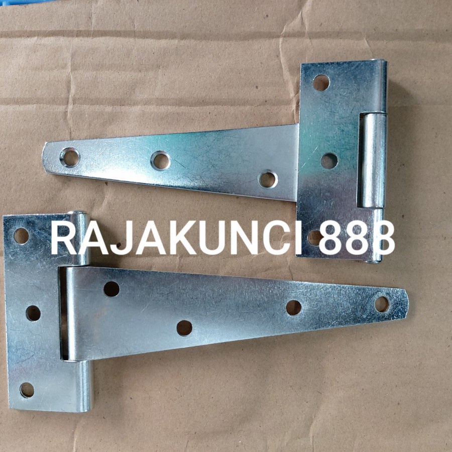 Engsel T 6inch 1pasang (2pcs) / Engsel garasi / Engsel 6in T /Engsel T