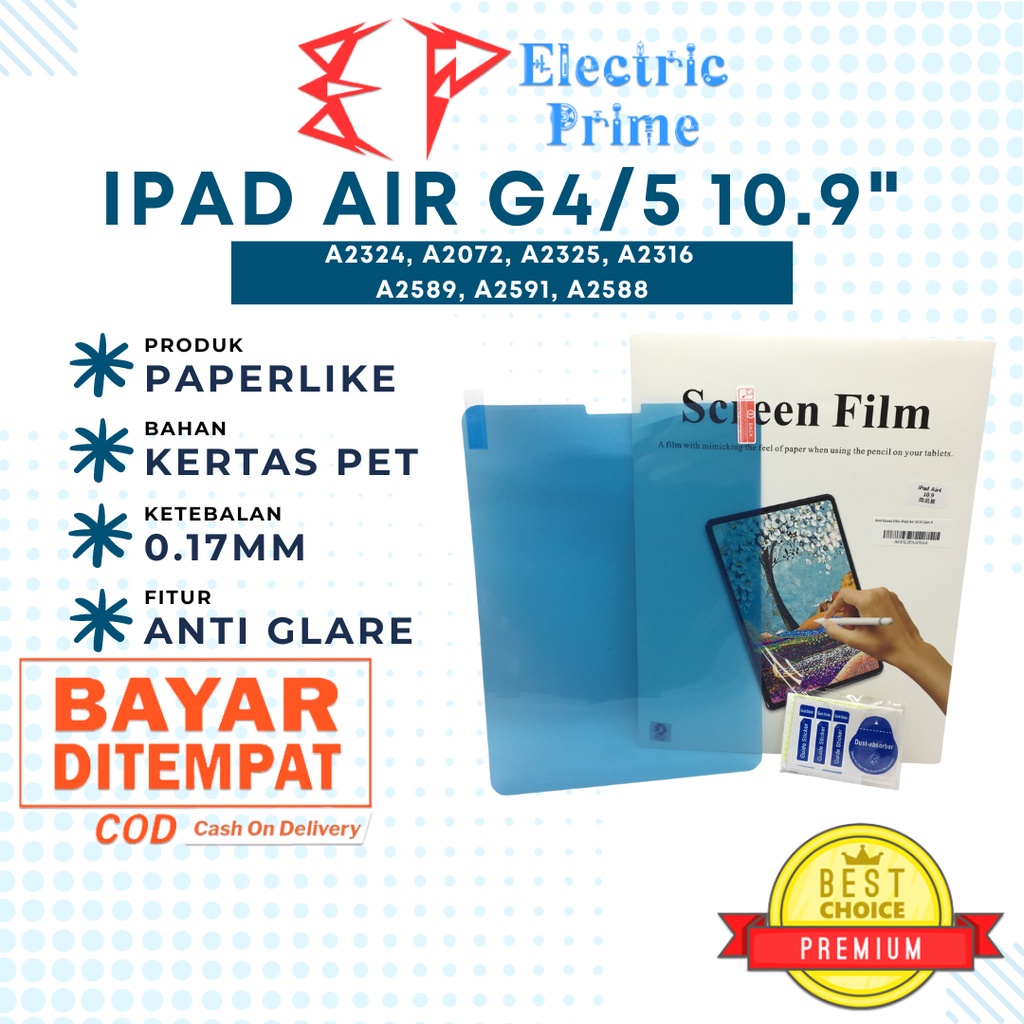 Anti Gores Film iPad Air 4 5 Gen 10.9 inch 2020 2022 iPad 10th Gen TRIPLEDI Screen Protector Matte PET Paper Like