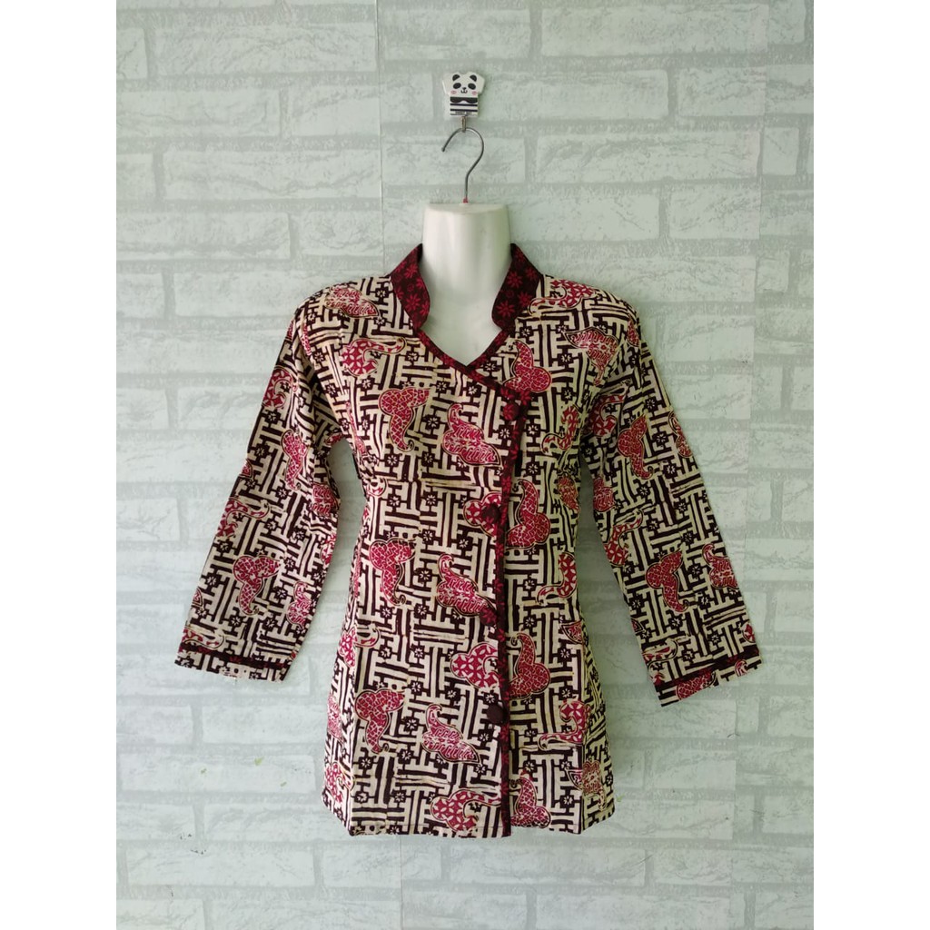 blouse dan kemeja kerja batik cap