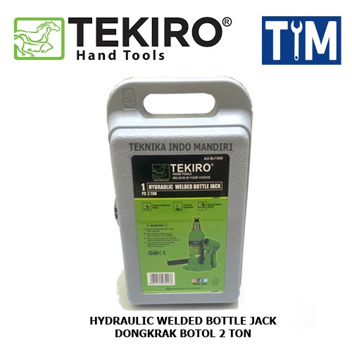 TEKIRO Dongkrak Botol 2 TON / Hydraulic Welded Bottle Jack AU-BJ1909