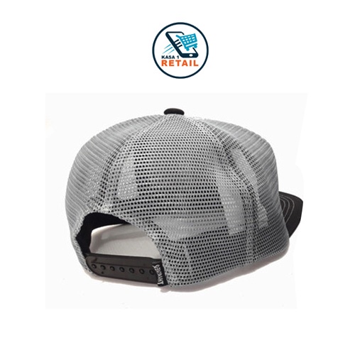 Topi Anak Laki-Laki 5-12 Tahun TRUCKER JARING Abu Hitam-2