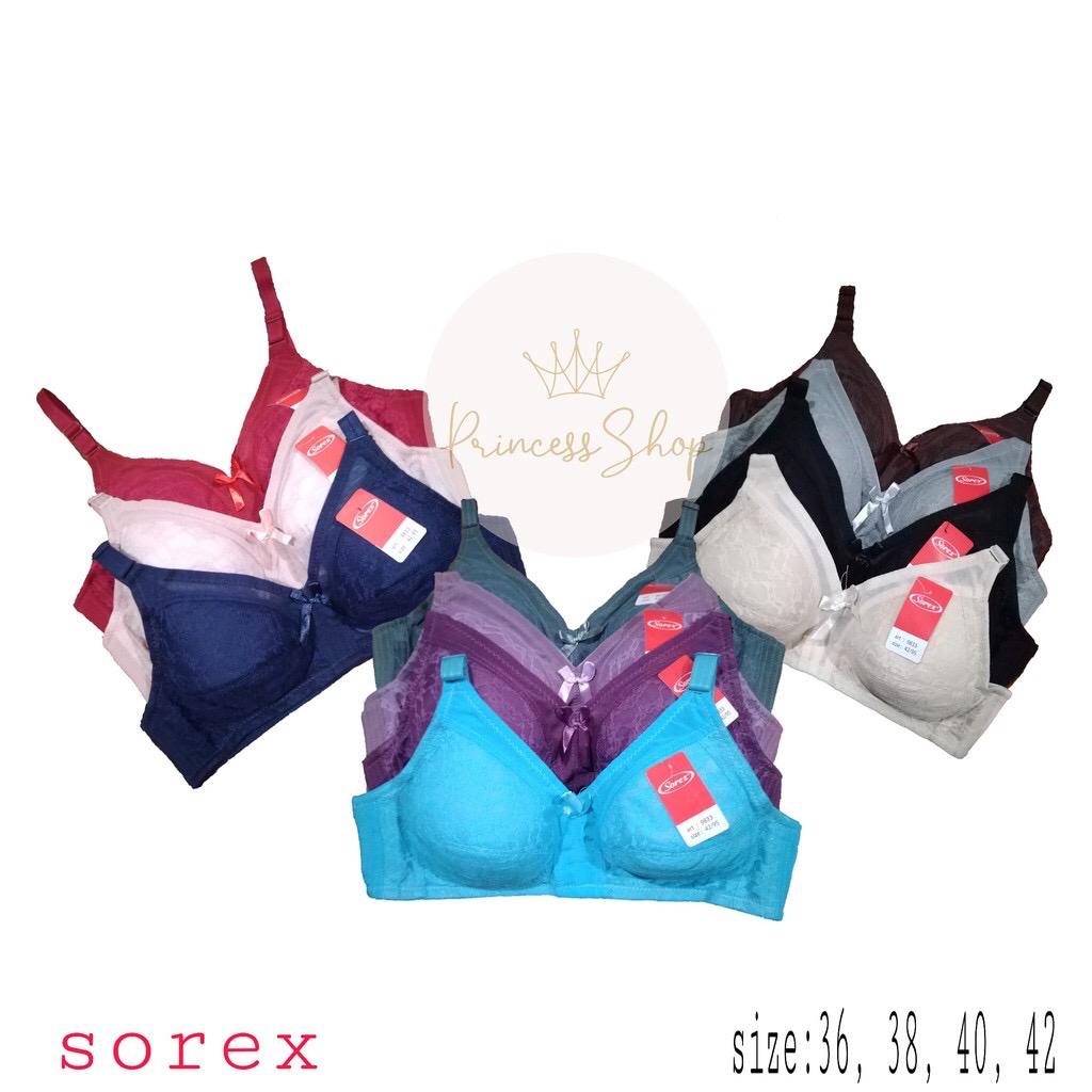 BH BRA SOREX 9833 TANPA KAWAT TANPA BUSA CUP BESAR MOTIF RENDA ASLI SOREX - BH DEWASA BAHAN BRUKAT BROKAT CLASIK ASLI - BH RENDA TANPA KAWAT BUSA - BAHAN BROKAT SOREX - BH SOREX SIZE 36 38 40 42 - ARA98STORE
