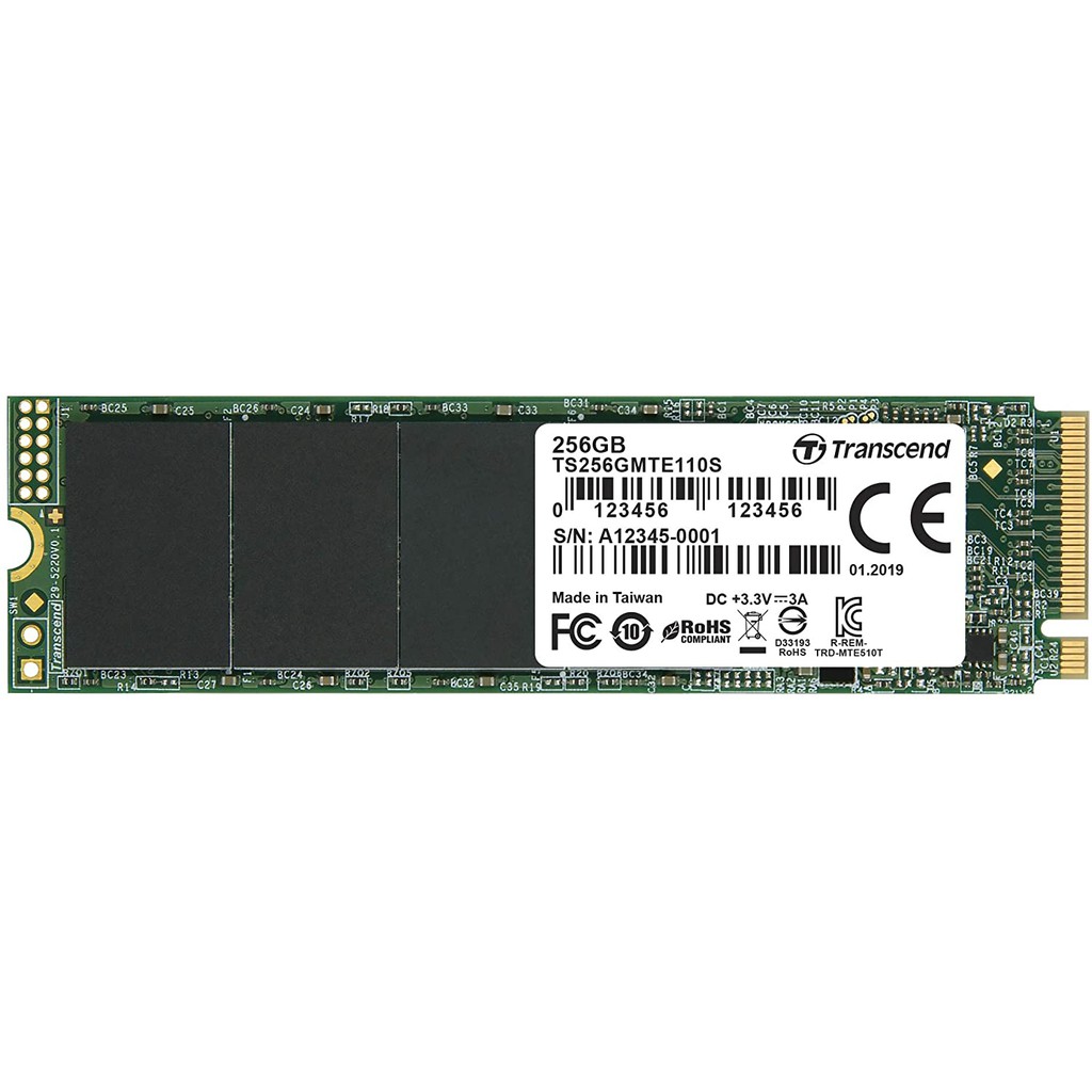 TRANSCEND 110S 256GB - SSD M.2 NVMe PCIe Gen3x4 M2 MTE110S