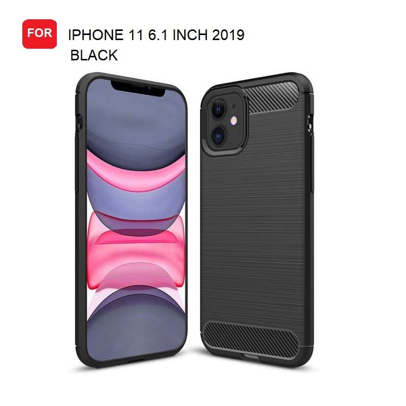 CASE SLIM FIT CARBON IPAKY IPHONE 11 IPHONE 11 BIASA SOFTCASE - FA